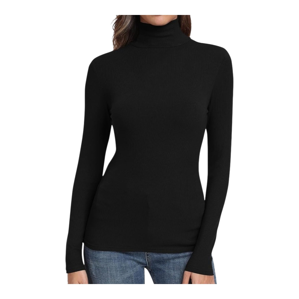 Wild Fable Black Mock Turtleneck Top